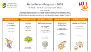 Herbstferienprogramm der ETVKIJU 2026